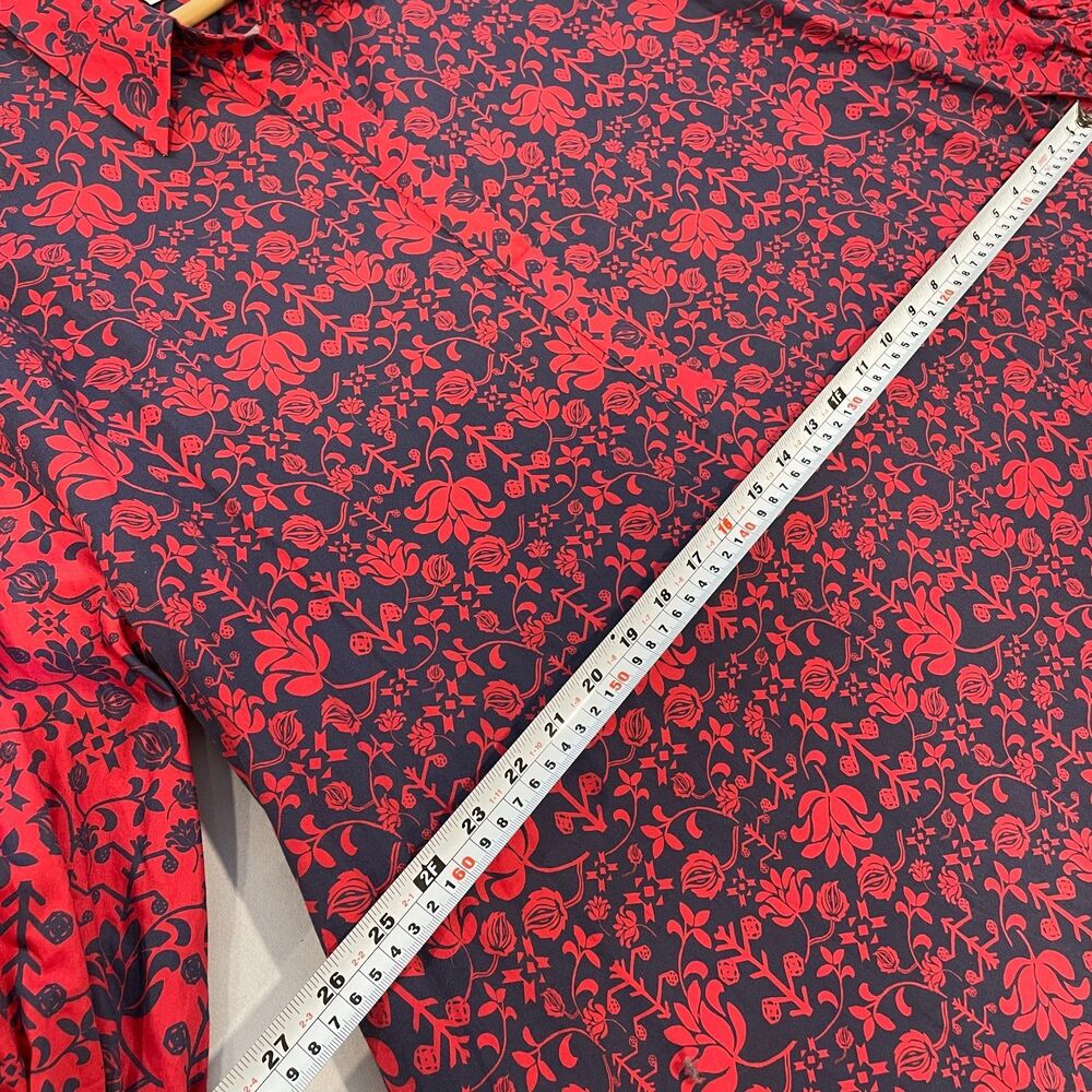 ~ Anthropologie XL Sachin & Babi Nightingale Mini Boho Dress Red Blue Floral - Picture 10 of 16